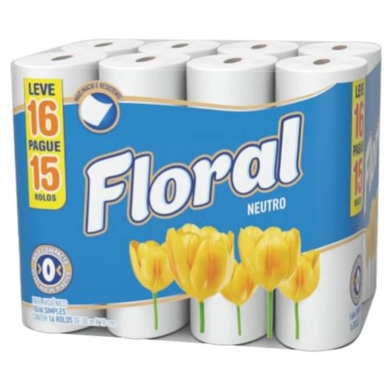PAPEL FLORAL NEUTRO C/16 FD