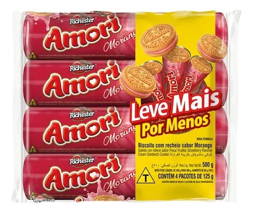 BISC AMORI MORANGO 36X125G