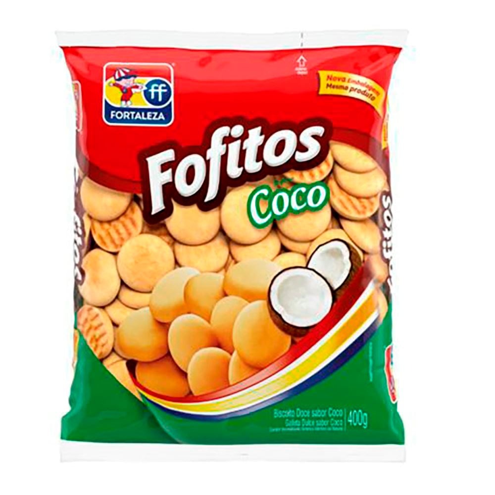 BOLACHA FORTALEZA FOFITOS COCO FD20X400G
